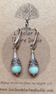 boucles d'oreilles en chrysoprase