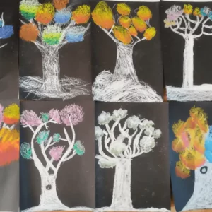 arbres à la craie grasse