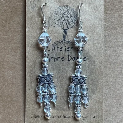 Boucles d'oreilles Gipsy cristal de roche