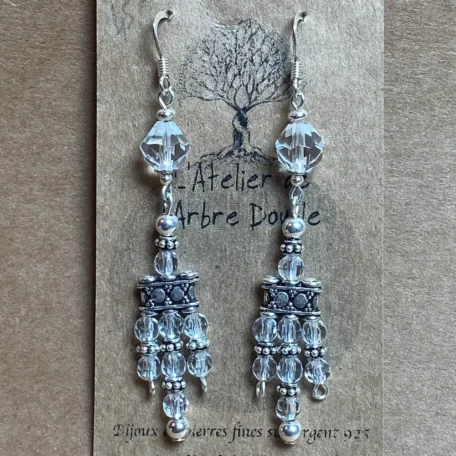 Boucles d'oreilles Gipsy cristal de roche