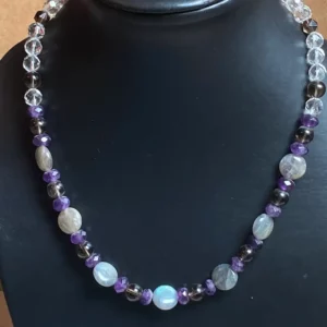 Collier amethyste et labradorite