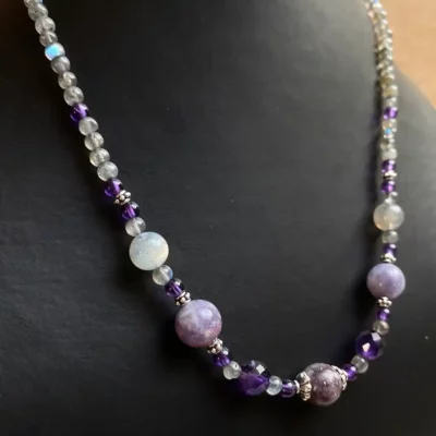 Collier tourmaline et amethyste
