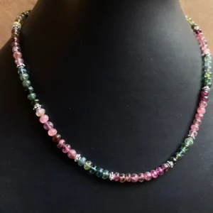 Collier en tourmaline multicolore