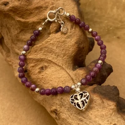 bracelet rubis coeur