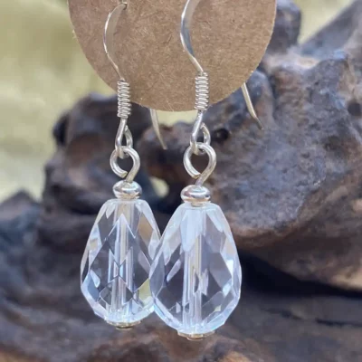 boucles d'oreilles cristal de roche