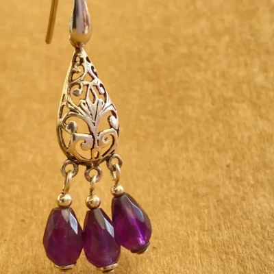 Boucles d’oreilles Améthyste Awen