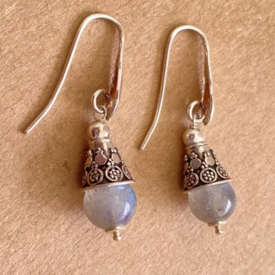 boucles d'oreilles labradorite