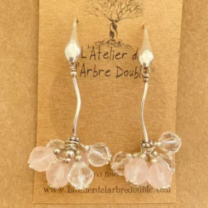 boucles d'orelles bouquet quartz